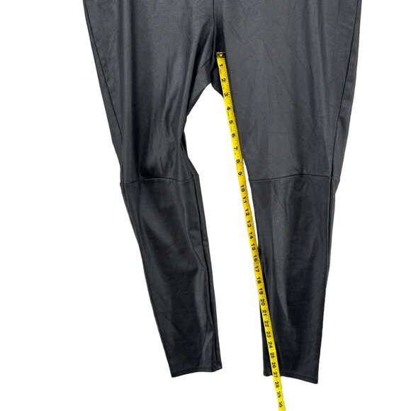 Trouve Faux Leather Leggings Womens Black Pull On Stretch Pants Size XL - Picture 8 of 10